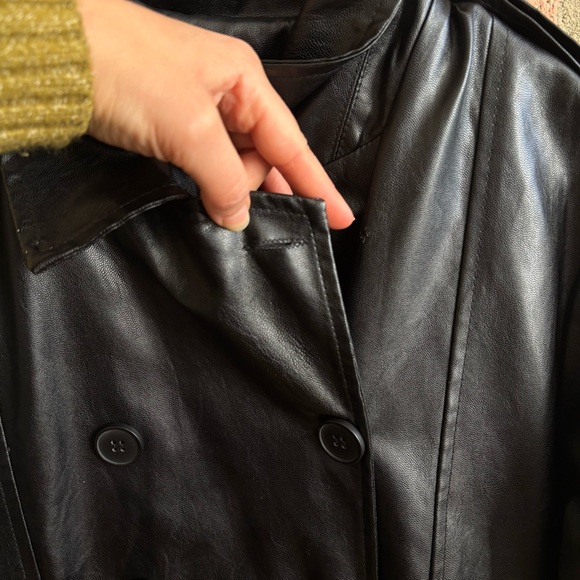 Nasty Gal Black Trench Coat - Picture 5 of 8